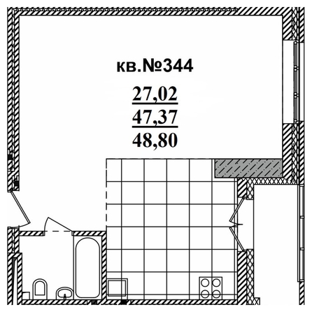 
  Продается студия 48.8 м², в ЖК  Римский квартал, 2 очередь. Фото 3.