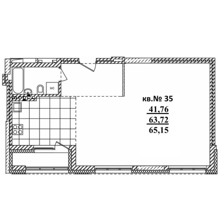 
  Продается 2-комн. квартира 65.15 м², в ЖК  Римский квартал, 2 очередь. Фото 3.