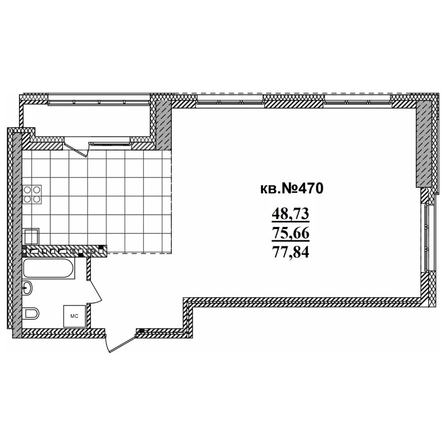 
  Продается 3-комн. квартира 77.84 м², в ЖК  Римский квартал, 2 очередь. Фото 3.