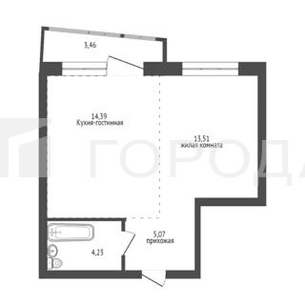 
  Продается 1-комн. квартира 40.66 м², в ЖК Заельцовский. Фото 13.