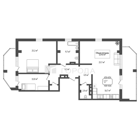 
  Продается 3-комн. квартира 129 м². Фото 46.