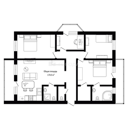 
  Продается 4-комн. квартира 178 м². Фото 22.