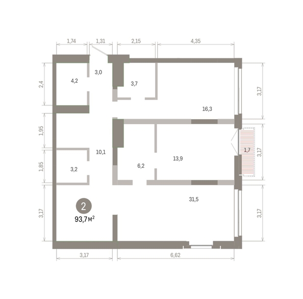 
  Продается 2-комн. квартира 93.73 м², в ЖК Европейский берег, дом 45. Фото 1.