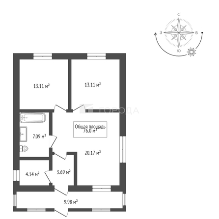 
  Продается дом 76 м², в КП Благое. Фото 15.