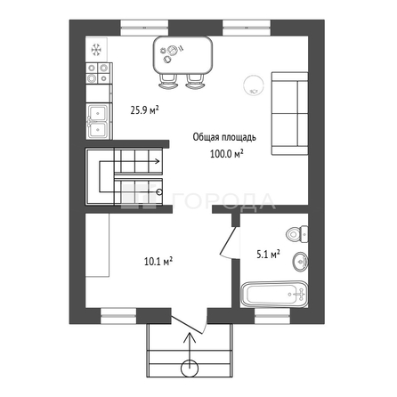 
  Продается коттедж 100 м². Фото 38.
