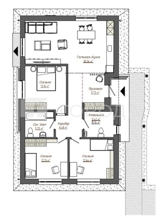 
  Продается дом 85 м², в КП Сибирские просторы. Фото 13.