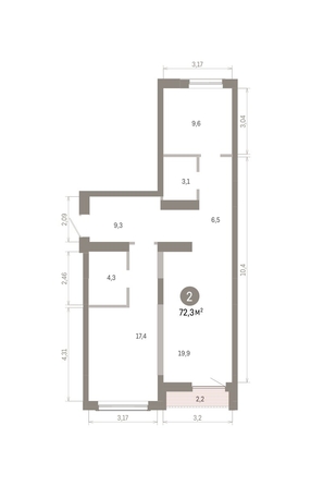 
  Продается 2-комн. квартира 72.3 м², в ЖК Европейский берег, дом 46. Фото 1.