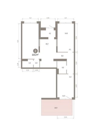 
  Продается 2-комн. квартира 115.19 м², в ЖК Европейский берег, дом 46. Фото 1.
