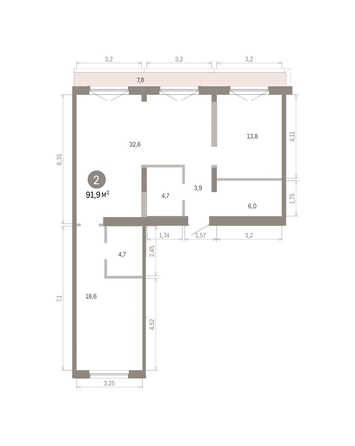 
  Продается 2-комн. квартира 91.94 м², в ЖК Европейский берег, дом 46. Фото 1.