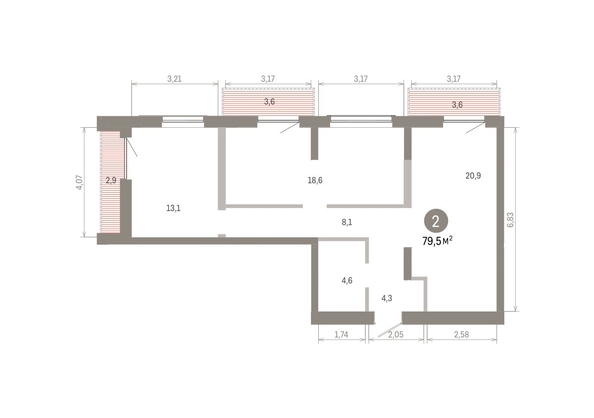 
  Продается 2-комн. квартира 79.48 м², в ЖК Европейский берег, дом 46. Фото 1.