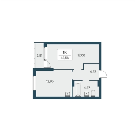 
  Продается 1-комн. квартира 42.56 м², в ЖК Расцветай на Зорге, дом 4. Фото 6.