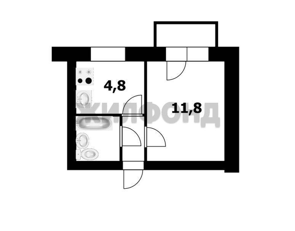 
  Продается 1-комн. квартира 21.8 м². Фото 15.
