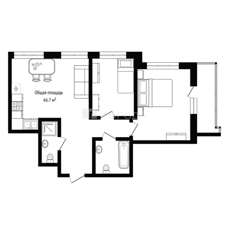 
  Продается 3-комн. квартира 66.7 м², в ЖК Горького, 10. Фото 27.