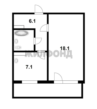 
  Продается 1-комн. квартира 34.5 м², в ЖК Аквамарин. Фото 13.