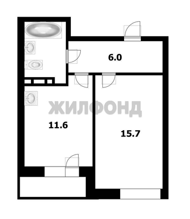 
  Продается 1-комн. квартира 37.8 м², в ЖК Дежнёв, дом 1. Фото 14.