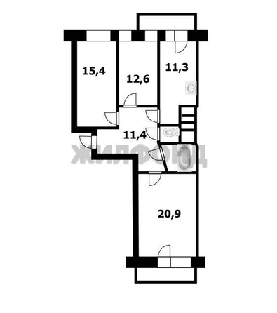 
  Продается 3-комн. квартира 76.8 м². Фото 11.