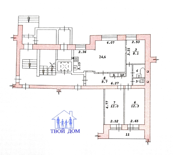 
  Продам 4-комн. квартиру 72 м². Фото 22.