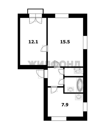 
  Продается 2-комн. квартира 41.8 м². Фото 7.