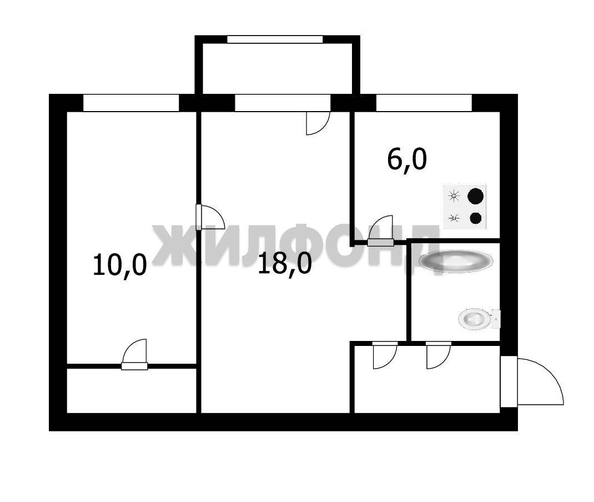 
  Продается 2-комн. квартира 44.2 м². Фото 15.