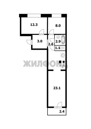 
  Продается 3-комн. квартира 57.9 м². Фото 3.