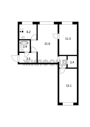 
  Продается 3-комн. квартира 59.4 м². Фото 14.