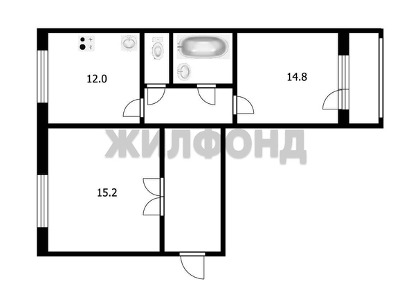 
  Продается 2-комн. квартира 58.4 м². Фото 11.