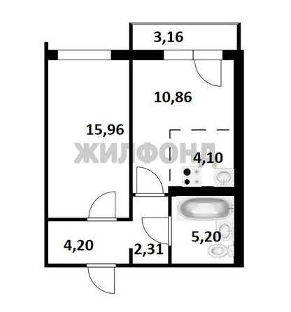 
  Продается 2-комн. квартира 42.6 м². Фото 14.
