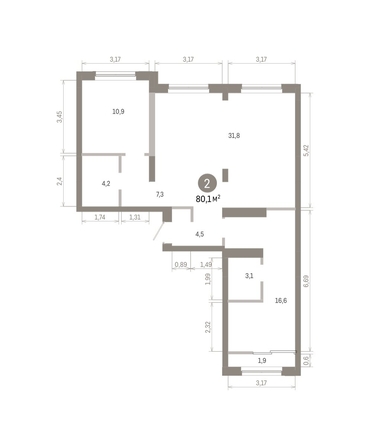 
  Продается 2-комн. квартира 80.12 м², в ЖК Европейский берег, дом 46. Фото 1.