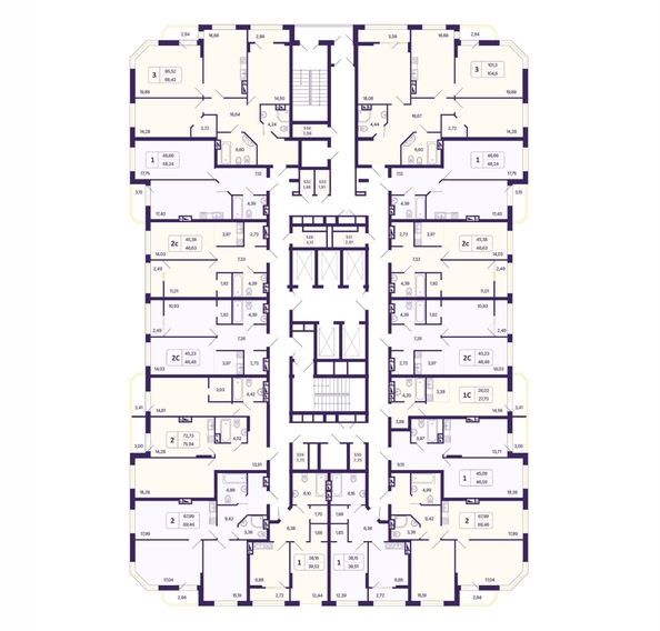 
  Продается 2-комн. квартира 75.94 м², в ЖК Астон. Шесть звёзд, 2. Фото 1.