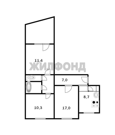 
  Продается 3-комн. квартира 61.7 м². Фото 14.