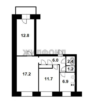 
  Продается 3-комн. квартира 60.1 м². Фото 17.