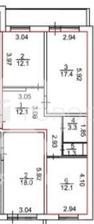 
  Продается 2-комн. квартира 61.2 м², в ЖК Аквамарин. Фото 6.