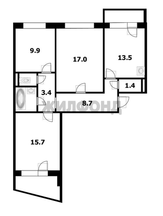 
  Продается 3-комн. квартира 73.3 м². Фото 17.