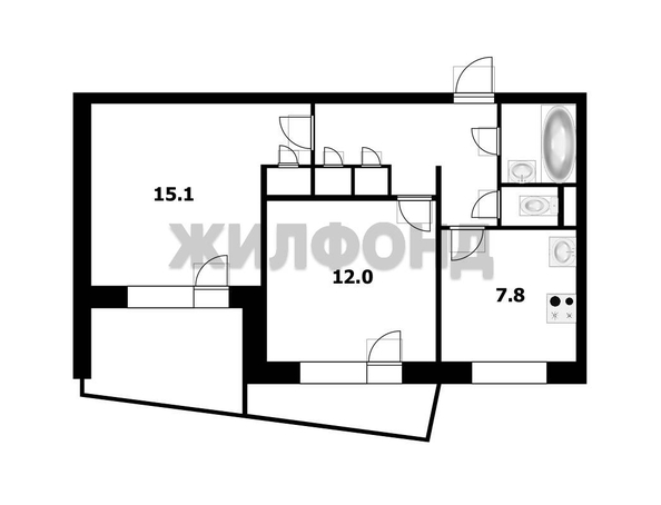 
  Продается 2-комн. квартира 47.5 м². Фото 17.
