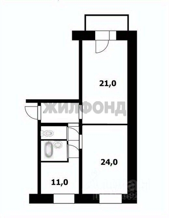 
  Продается 2-комн. квартира 70 м². Фото 13.