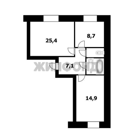 
  Продается 2-комн. квартира 56.2 м². Фото 9.