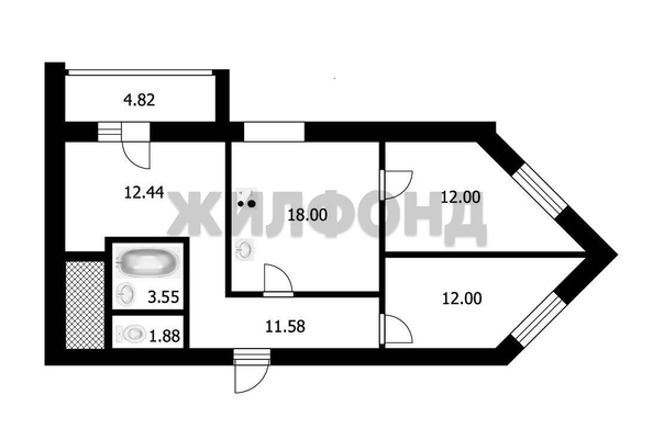 
  Продается 4-комн. квартира 71.3 м². Фото 32.