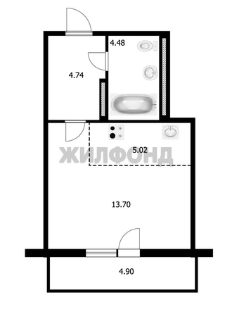 
  Продается студия 32.8 м², в ЖК Расцветай на Зорге, дом 1 . Фото 21.