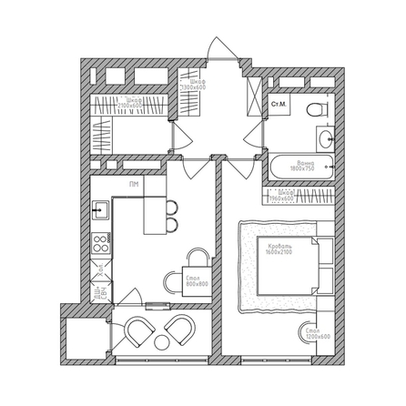 
  Продается 1-комн. квартира 43.2 м², в ЖК Беринг, дом 2. Фото 9.