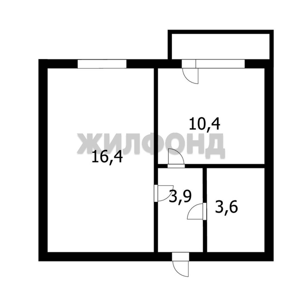 
  Продается 1-комн. квартира 34.6 м². Фото 2.