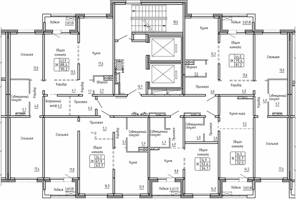 
  Продается 3-комн. квартира 90.2 м², в ЖК Самоцветы, Бирюза дом 2. Фото 1.