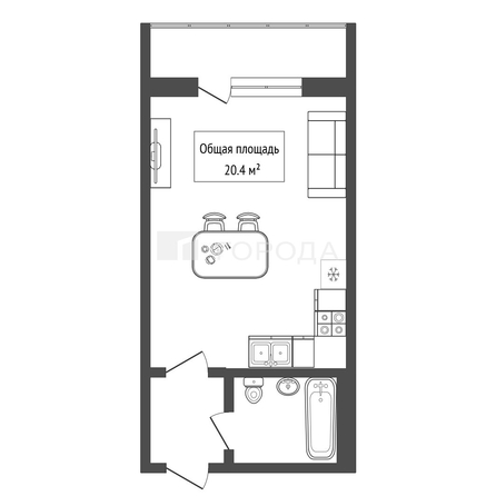 
  Продается студия 20.4 м². Фото 4.
