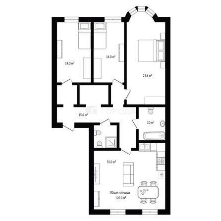 
  Продается 4-комн. квартира 120 м². Фото 2.