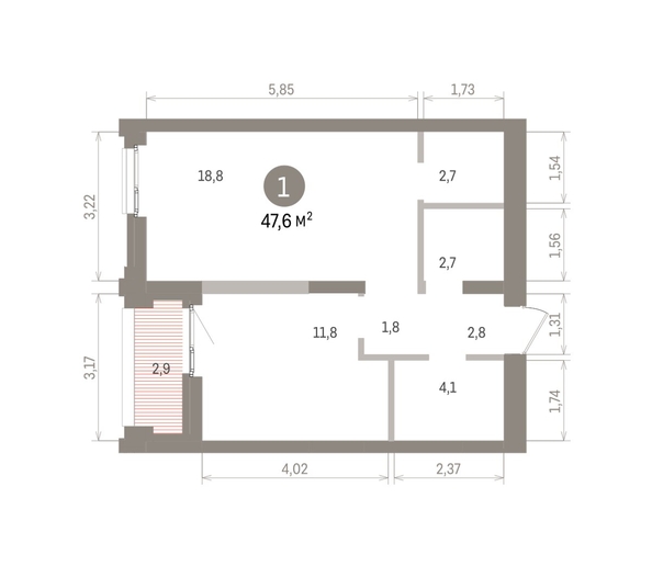 
  Продается 1-комн. квартира 47.57 м², в ЖК Европейский берег, дом 32. Фото 1.
