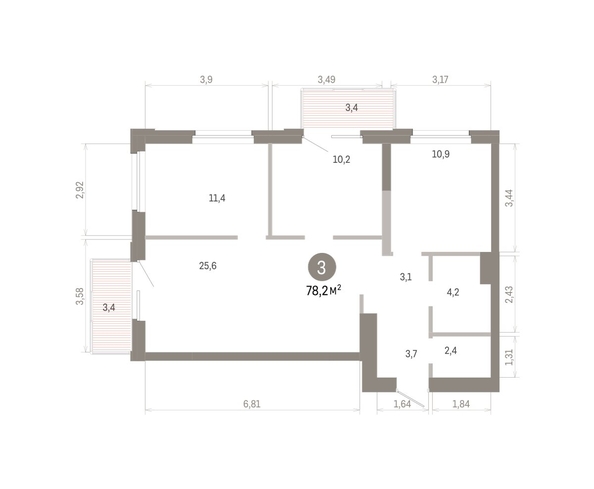 
  Продается 3-комн. квартира 78.19 м², в ЖК Город на озере. Фото 1.
