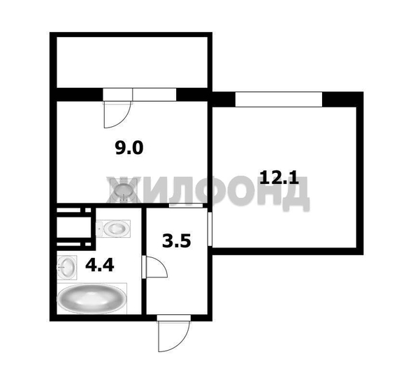 
  Продается 1-комн. квартира 29 м². Фото 12.
