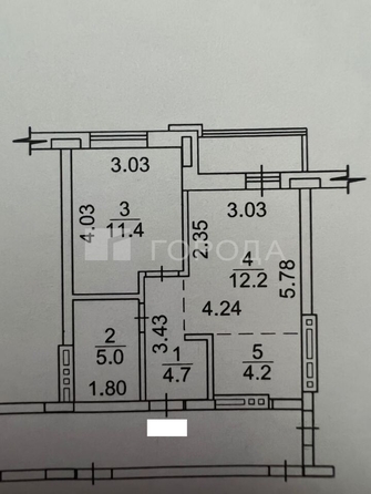 
  Продается 1-комн. квартира 40.9 м², в ЖК История. Фото 23.
