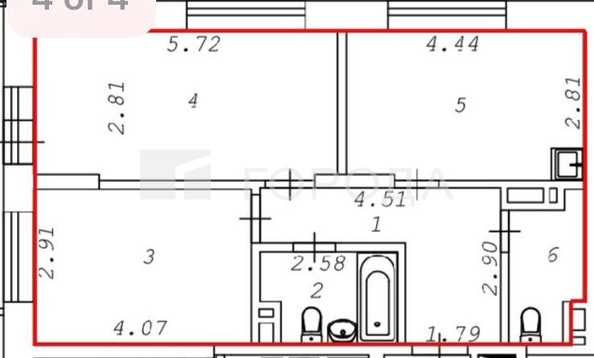 
  Продается 2-комн. квартира 55.6 м², в ЖК Квартал на Игарской, дом 1 мон. Фото 23.