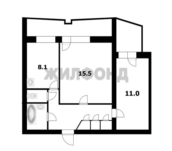
  Продается 2-комн. квартира 51.3 м². Фото 1.