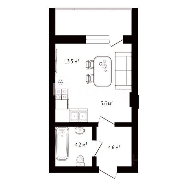 
  Продается студия 27 м². Фото 10.